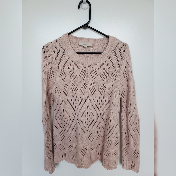 LOFT Sweaters - LOFT Oversized Light Pink Sweater